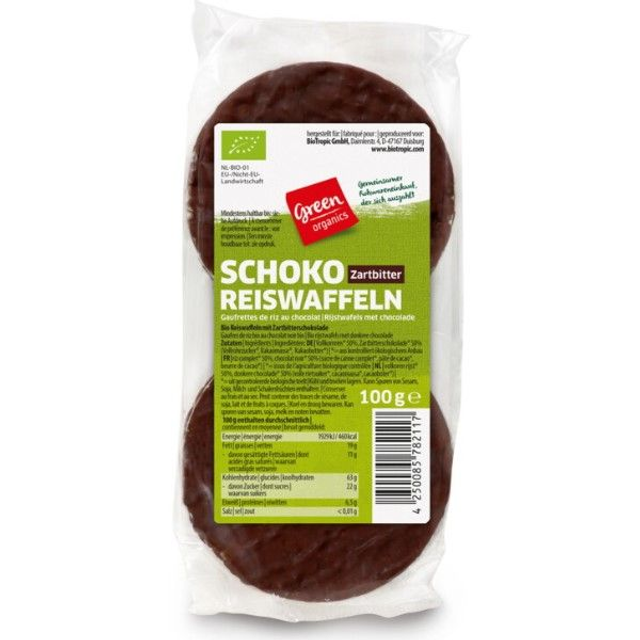 Green Schoko Reiswaffeln Zartbitter 100g Packung
