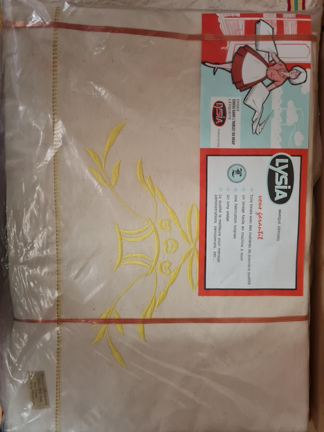 Paire de drap vintage neuf 