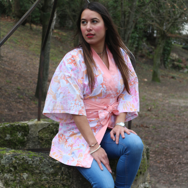 Kimono Unique &quot;Harmonie Florale&quot;