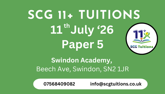 11th July 2026 - GL Format - Swindon - Paper 5A and 5B