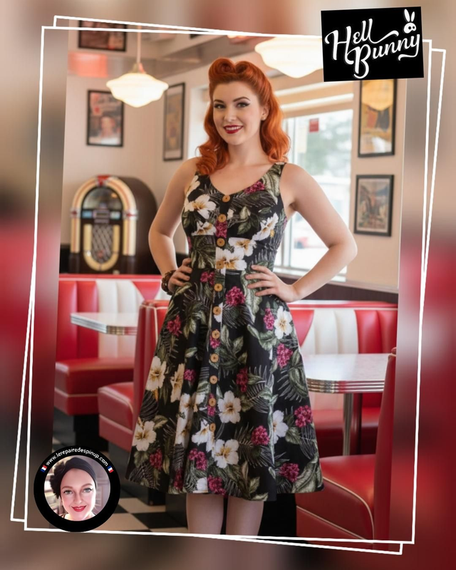 Robe Hell Bunny Tahiti T46