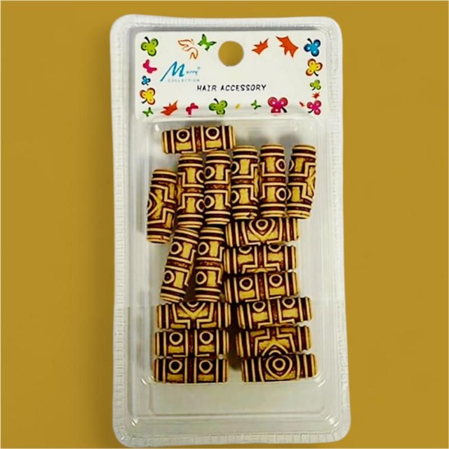 Murry Collection Hair Accessory Wooden Beads – Brown | Styling Beads

