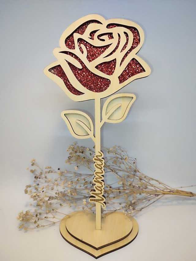 Rose en bois