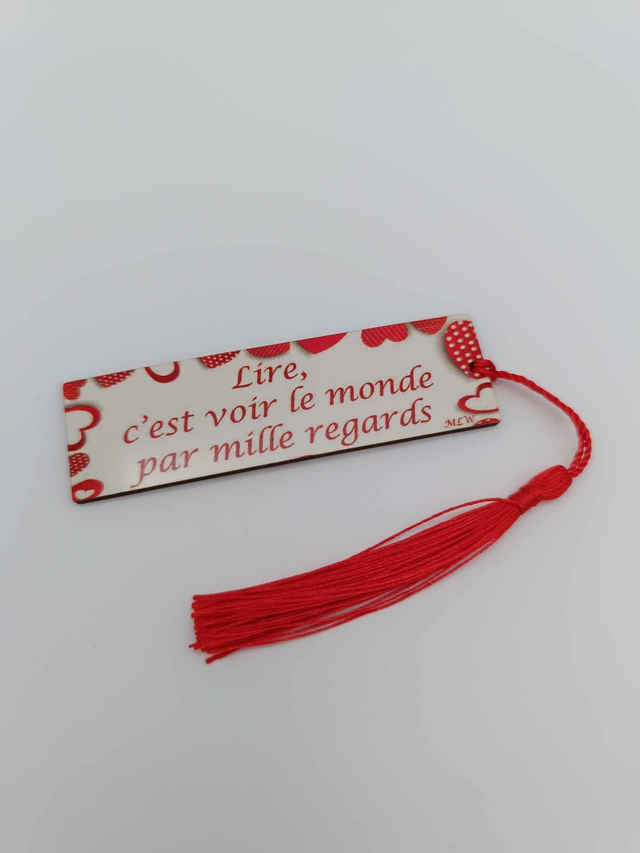Petit marque-pages en bois sublimé 
