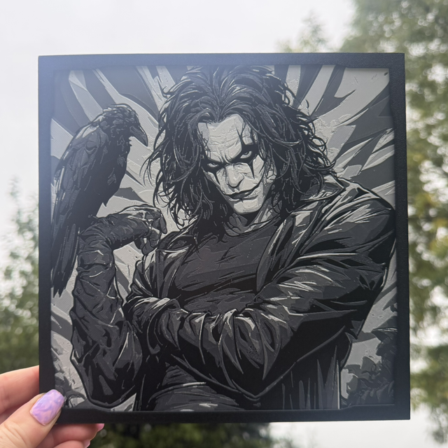 The Crow Eric Draven HueForge Wall Art – Gothic Movie Print