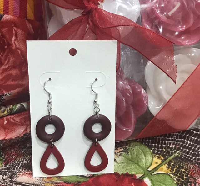 Red Dangling Earrings-RDE18