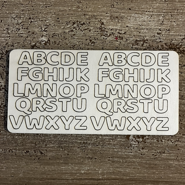 Plaque alphabet double 