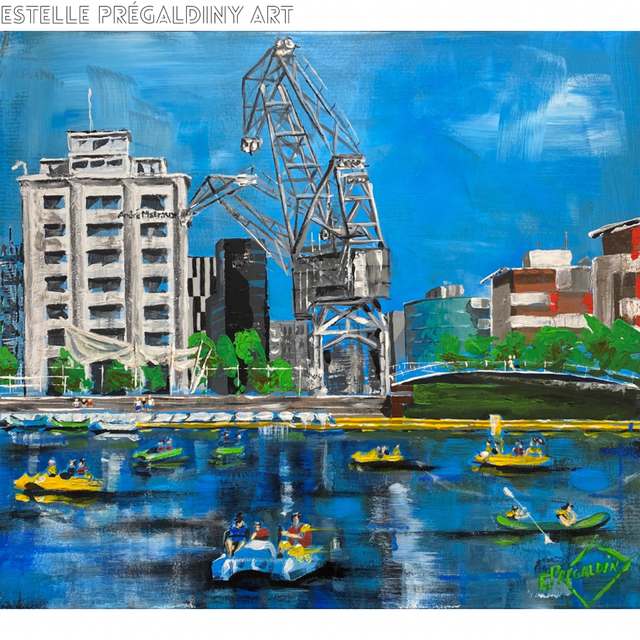« Presqu’île André Malraux », Strasbourg, Acrylique