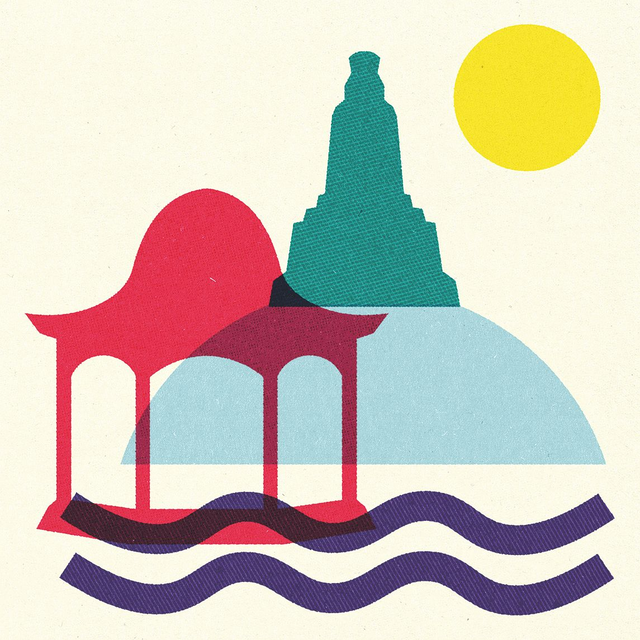 Scottish Abstract City Print | Dundee | Bandstand, Law Hill