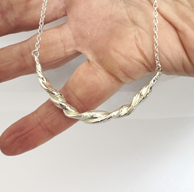 Silk Ribbon Twist Necklace 