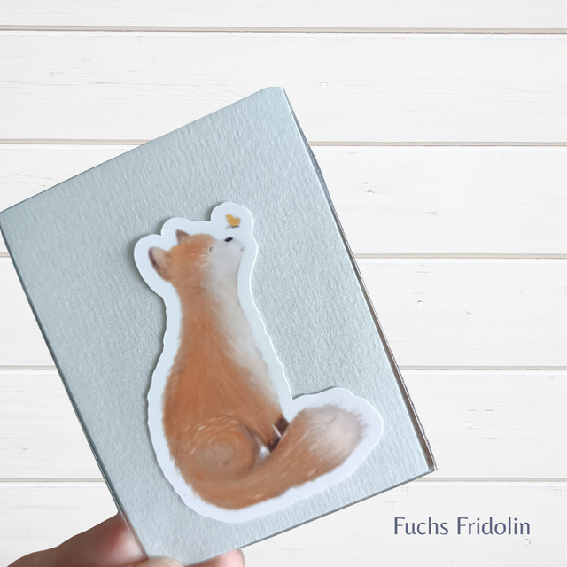 Sticker mit Text "Fuchs Fridolin"