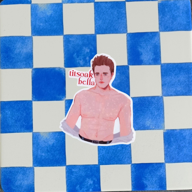 sparkly soak - transparent vinyl sticker 