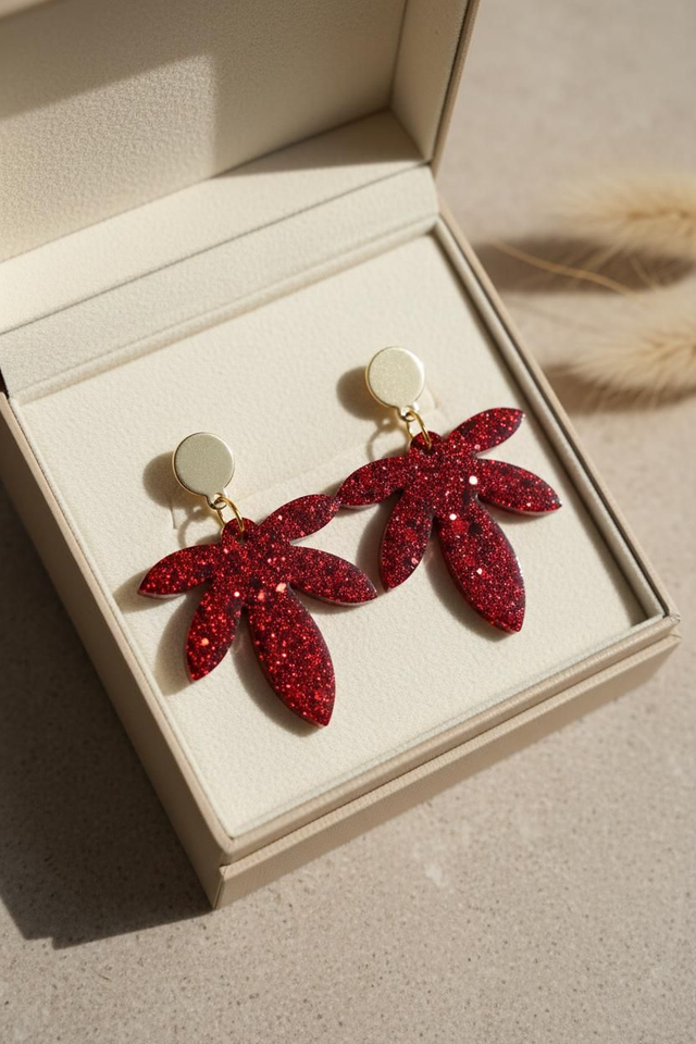 Boucles Pistil-Collection Rouge Passion