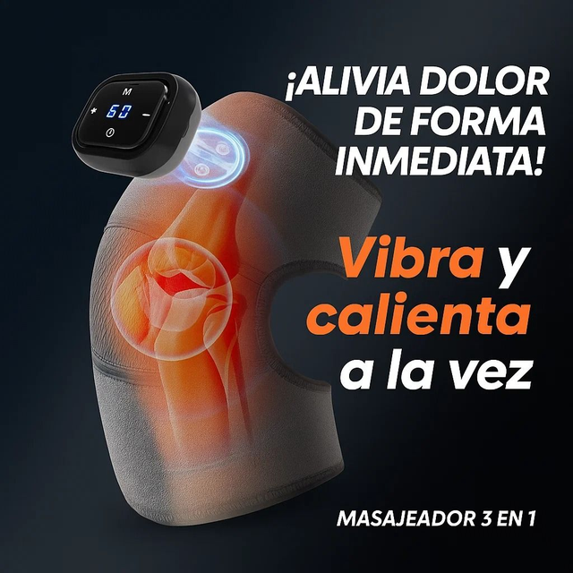 MASAJEADOR Y  TERAPIA DE CALOR PARA RODILLA, CODO Y HOMBRO