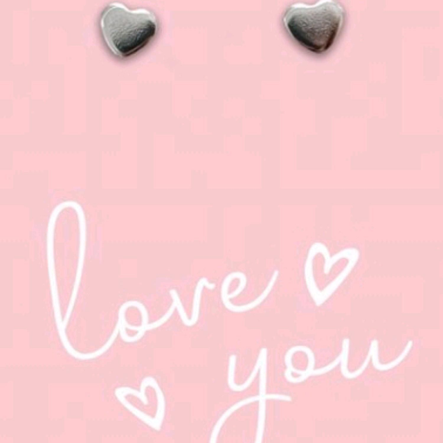 Heart Stud Earrings - Love You