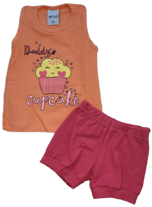 Conjunto Feminino Cupcake Laranja