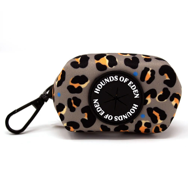 Hounds of Eden Poop Bag Holder - Steel Leopard