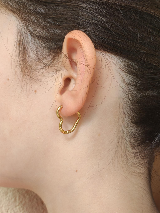 Créoles coeur dorées 