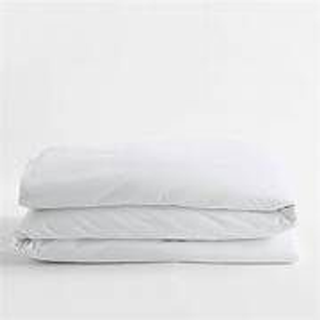 100% LINEN - WHITE  DOUBLE Flat Sheet