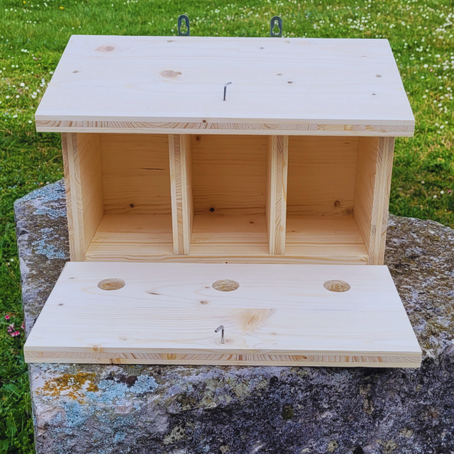 Nichoir triple à moineaux 🐦