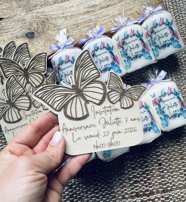 Faire-part / invitation thème : Papillon