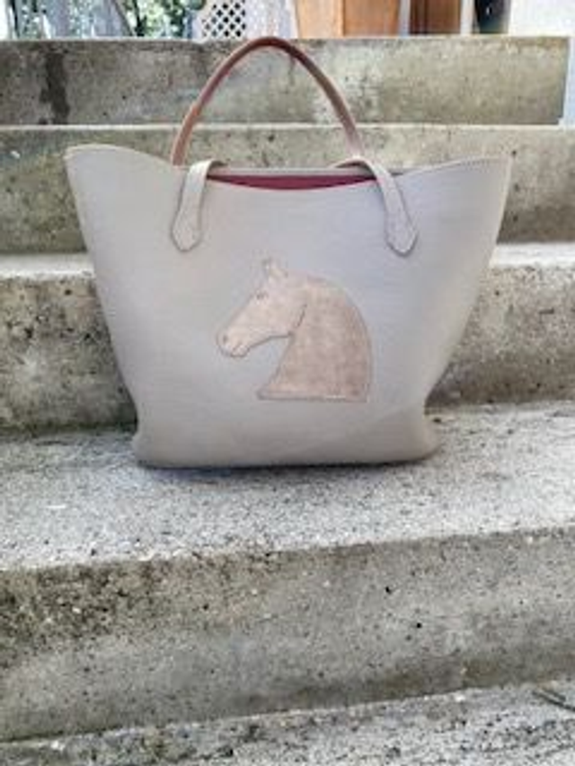 Strandtasche/Shopper aus feinem Leder 40x30cm