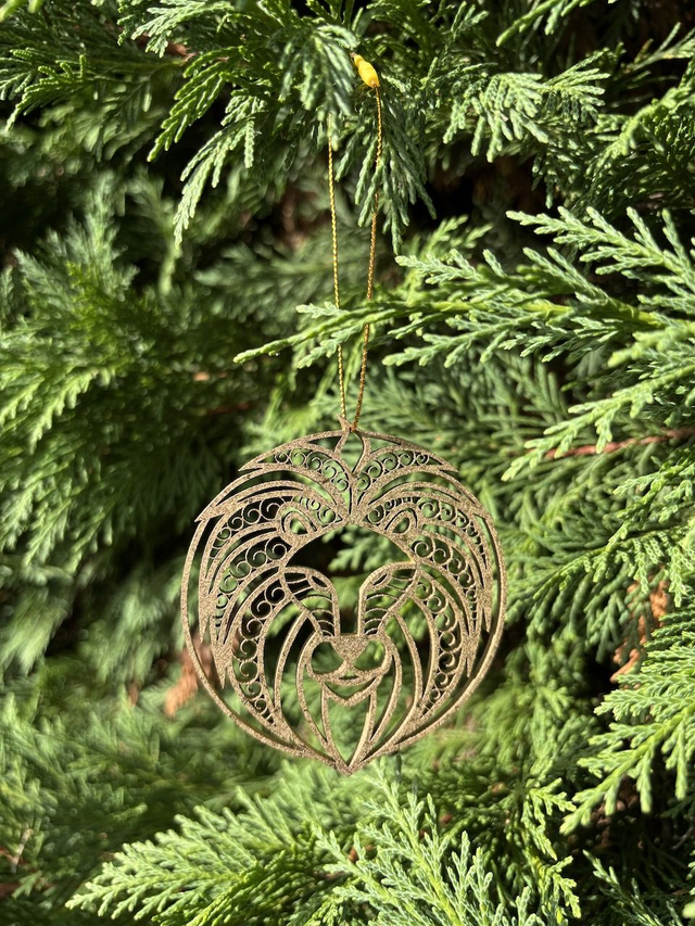 Boule de Noel Lion Or