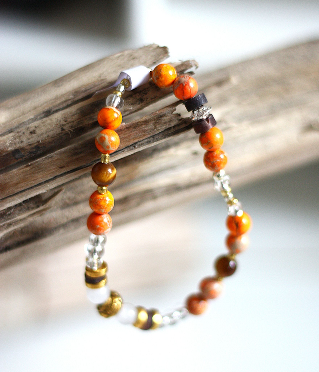 Bracelet Solo Perles d&#039;Harmonie - Confiance Créativité Clarté Paix