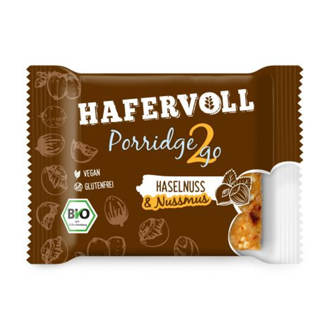 Bio Hafervoll Porrige2Go Haselnuss 55g