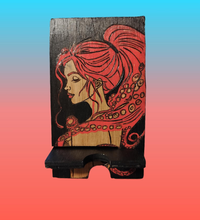 Support de charge téléphone femme tentacules