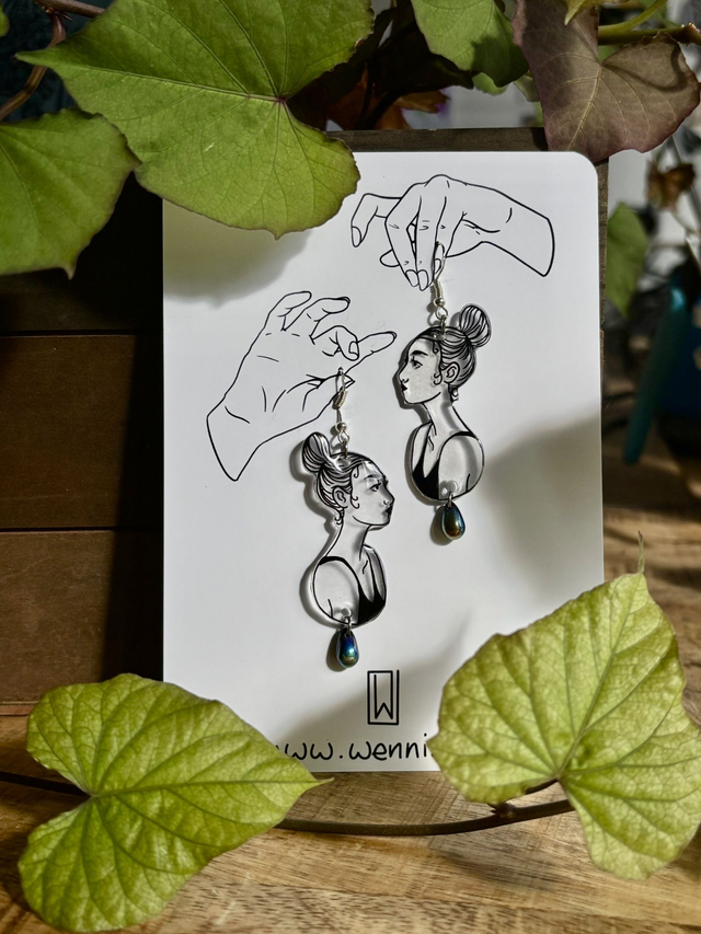 &quot;De Profil&quot; Boucles d&#039;Oreilles