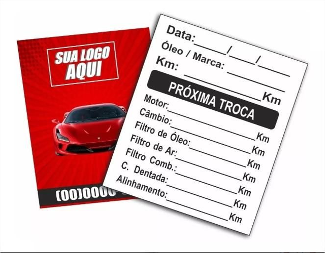 ETIQUETA ADESIVA TROCA DE ÓLEO