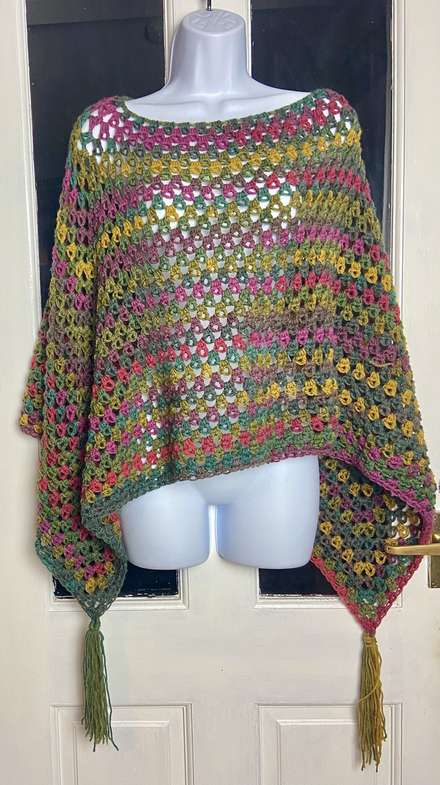 Muted poncho