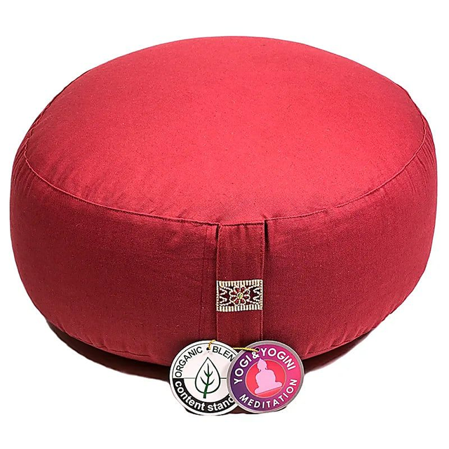 Coussin de meditation Coton BIO 33X17 ROUGE