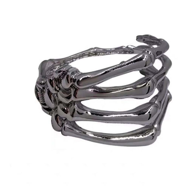 Bracelet de bras main squelette argent