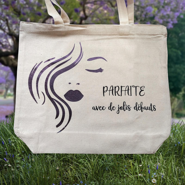 Tote bag &quot;Parfaite avec quelques défauts&quot;