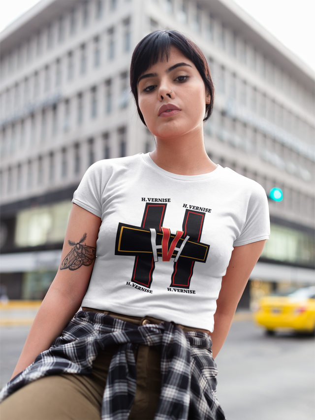 Q. E.2 - T-shirt crop top - Logo H