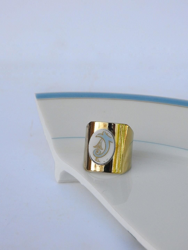 Bague ajustable - porcelaine de Limoges - William Guerin et Cie no.2