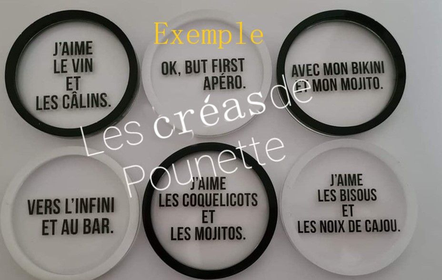 Dessous de verre à personnaliser