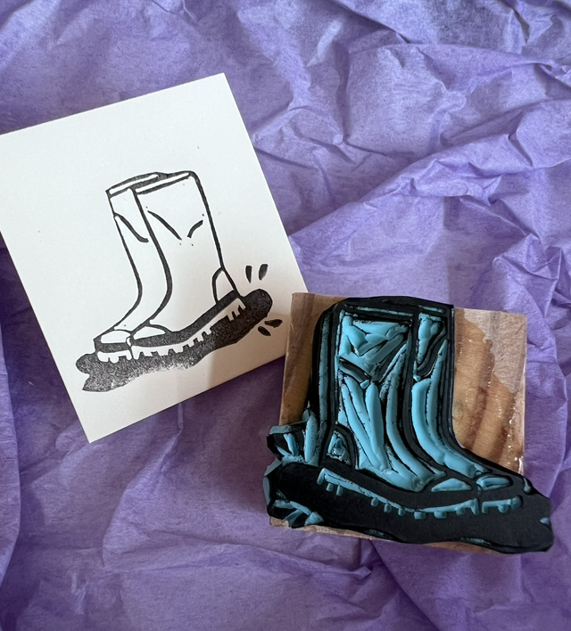 Tampon bottes de pluie - stamp-tober 2024 