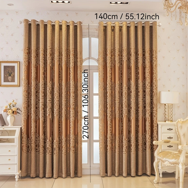  European-American-French) Double-Layer Shading Curtain 2pcs