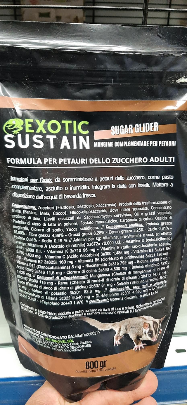 Cibo per petauri dello zucchero ADULTI 800 gr