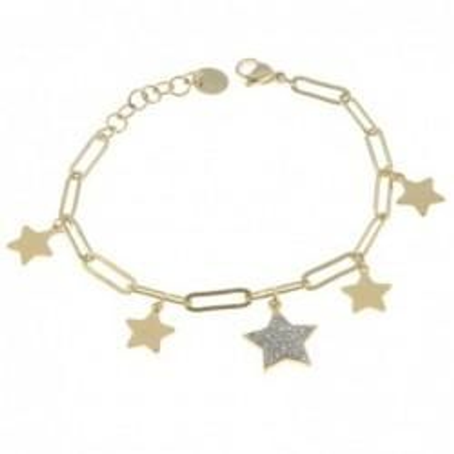 Bracciale donna in acciaio e charms a stella 