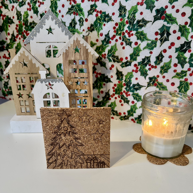 Sous verre sapin de Noël 