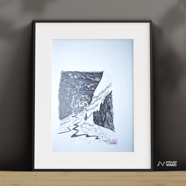 Grotte - Dessin original (pièce unique)