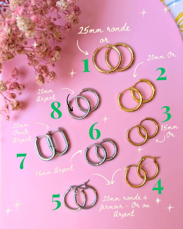 CHOIX PAIRES DE CRÉOLES 