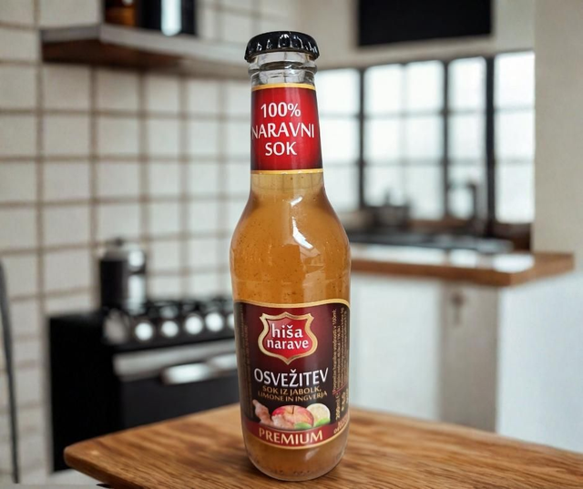 Osvežitev – sok iz jabolk, limon, ingverja in mete 200ml