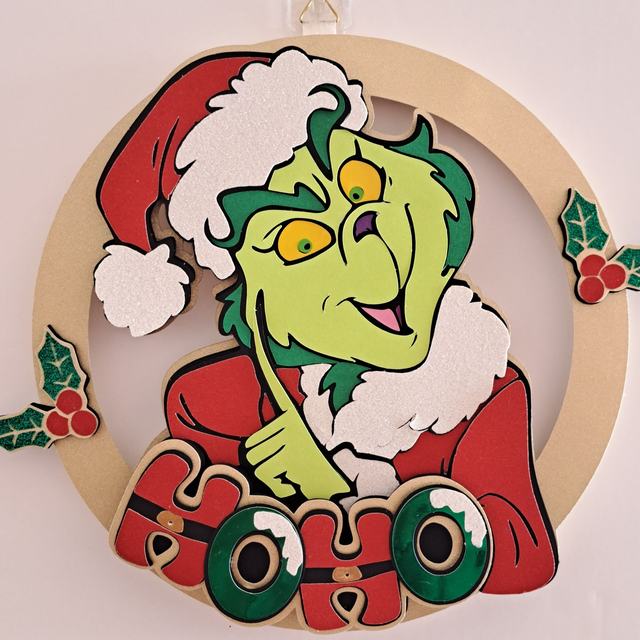 Couronne décorative murale le Grinch