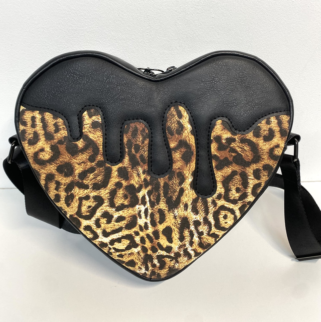Leopard Print Heart shaped crossbody Bag  