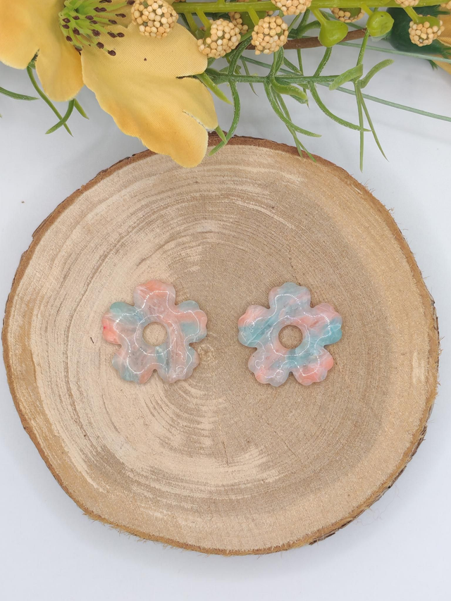 Fleurs Mohana Bleu/PĂȘche